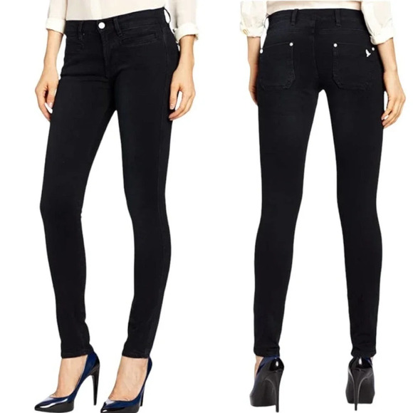 MiH Jeans Ellsworth High Rise Skinny Jean in Hero Black Size 25 - Picture 1 of 10